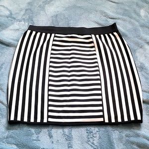 Material girl stripes mini skirt tight fitting